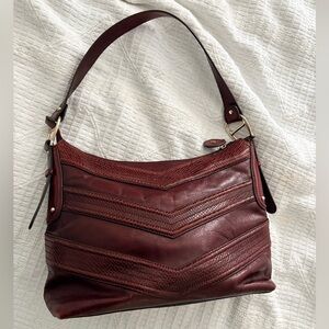 Etienne Aigner Burgundy Retro Shoulder Bag